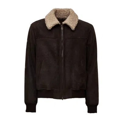 Stewart Sean Vintage-finished Leather Jacket In Multi