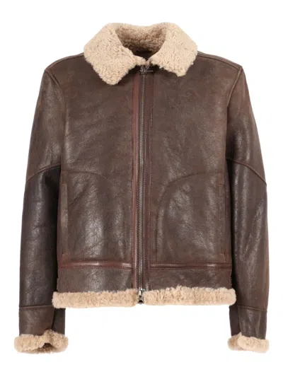 STEWART SHEARLING LEATHER JACKET