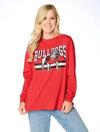 Stewart Simmons Bulldogs Long Sleeve Tee In Red
