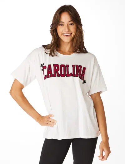 Stewart Simmons Carolina Varsity Grand Short Sleeve Tee In White