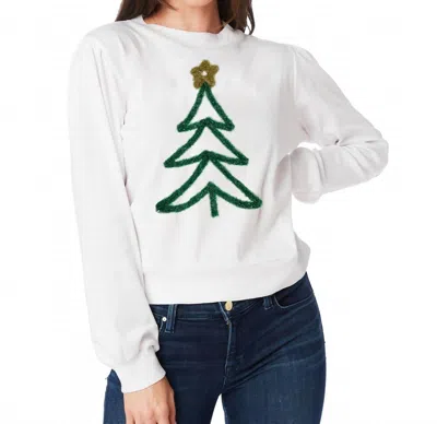 Stewart Simmons Christmas Tree Long Sleeve Sweater In White