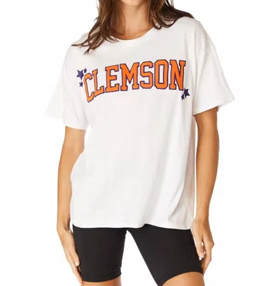 Stewart Simmons Clemson Varsity Grand Tee In White