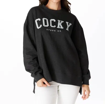 Stewart Simmons Cocky Oversized Pullover Sweater In Black