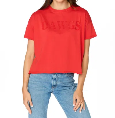 Stewart Simmons Dawgs Tonal Short Sleeve Tee In Red