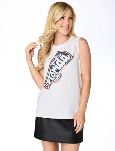 Stewart Simmons Florida Sequin Tank In White