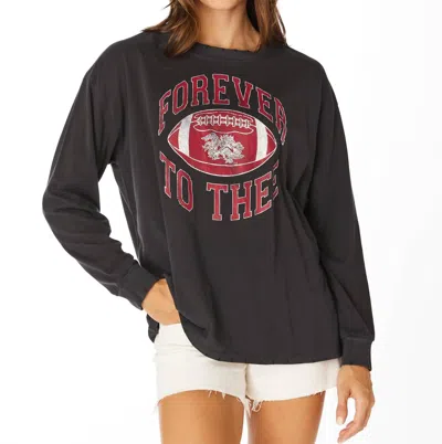 Stewart Simmons Forever To Thee Vintage Long Sleeve Top In Black