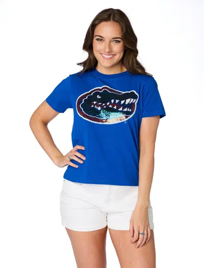 Stewart Simmons Gator Og Sequin Shirt In Blue