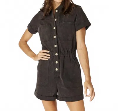Stewart Simmons The Gators Denim Romper In Black