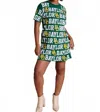 Stewart Simmons The Sequin Repeat T-shirt Dress Baylor In Green In Green