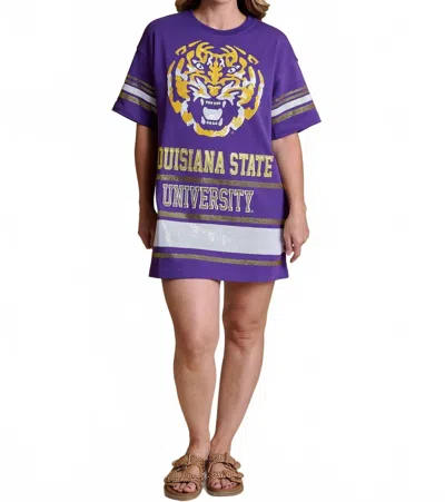 Stewart Simmons The Sideline T-shirt Dress Lsu In Purple