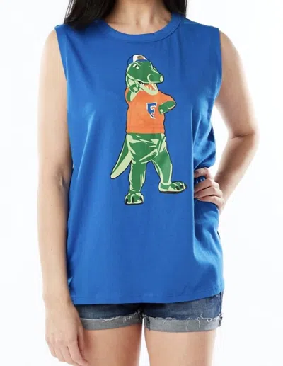 Stewart Simmons Women's Albert Pop Art Muscle Tank Top In Blue