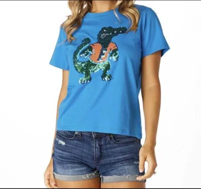 Stewart Simmons The Florida Sequin Shirt In Blue