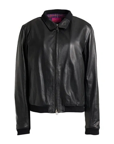 Stewart Woman Jacket Black Size Xl Goat Skin