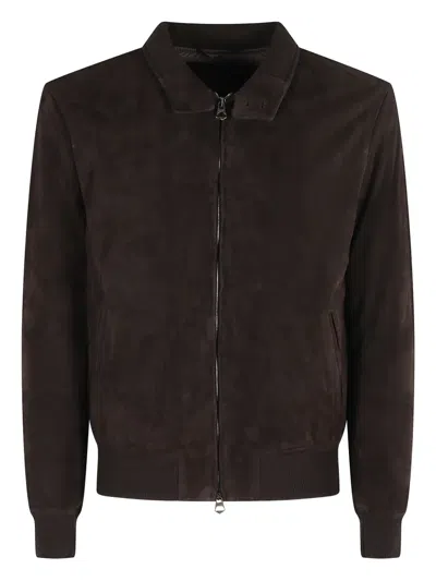 Stewart Zip Jacket In Brown