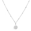 Stia Charm & Chain Necklace - Pave Disk In Silver In Silver