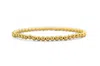 Stia Classy & Comfortable Beaded Stretch Bracelets - 4mm Round In Gold