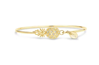 Stia Women's By The Sea Pavé Pineapple Bracelet In Gold