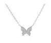 Stia Women's Spread Your Wings Butterfly Necklace In Silver Butterfly In Multi