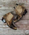 Stiefeld Aurora Brindle Cowhide Booties In Brown In Brown