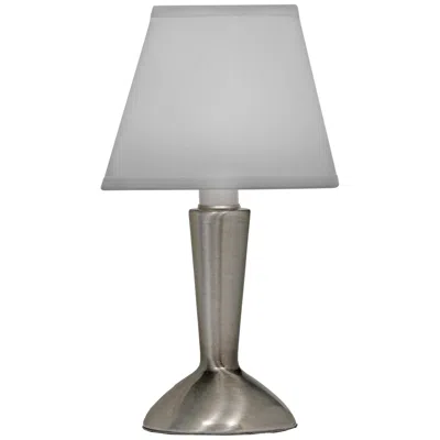 Stiffel 10" H Antique Nickel Contemporary Candle Lamp