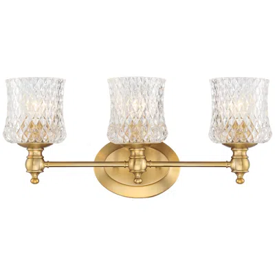 Stiffel 23 1/4" Wide Romanov Warm Brass 3-light Wall Light