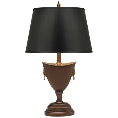 Stiffel 24" Classic Black Shade Oxidized Bronze Urn Table Lamp