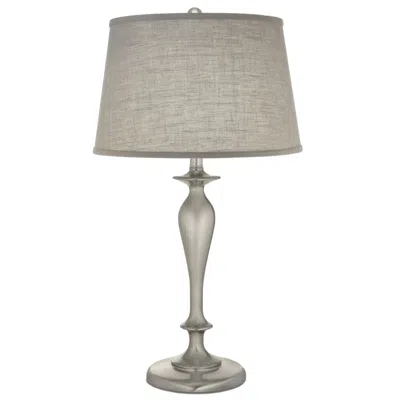 Stiffel 28" High Candlestick Base Satin Nickel Contemporary Table Lamp