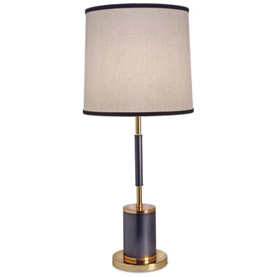 Stiffel 30" High Matte Black And Polished Gold Retro Table Lamp