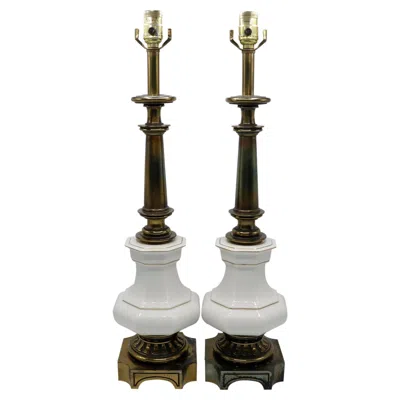 Pre-owned Stiffel French Empire Style Table Lamps By , A Pair In Transparent