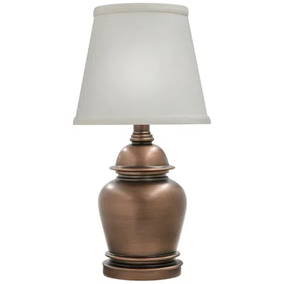 Stiffel Hanna 16" High Antique Old Bronze Mini Accent Table Lamp