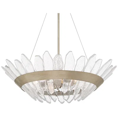 Stiffel Hartford 29" Wide Gray Iron And Glass Modern Pendant Light