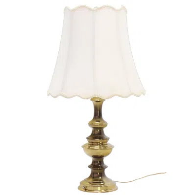 Pre-owned Stiffel Heavy Solid Brass Table Lamp In Sand