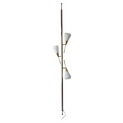 Pre-owned Stiffel Laurel Mid Century Modern Tension Pole Lamp! Italian  Futura Era Rare In Transparent