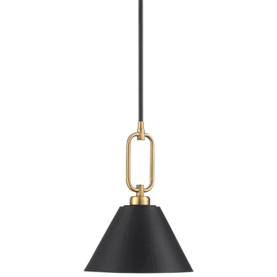Stiffel Meyer 11 1/2" Wide Black And Warm Gold Mini Pendant