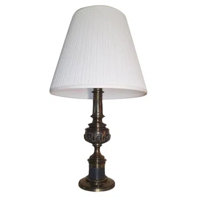 Pre-owned Stiffel Mid-century  Brass Table Lamp In Transparent