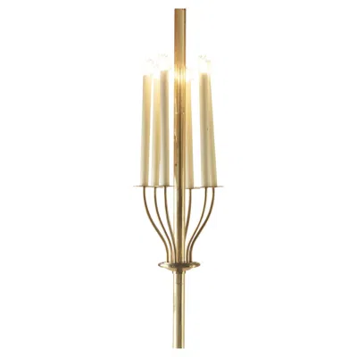 Pre-owned Stiffel Rarest  Mid Century Modern Tommi Parzinger Tension Pole Lamp 9ft Sputnik In Sand