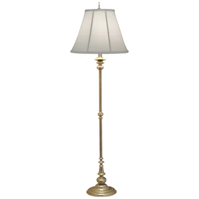 Stiffel Turned Column 67" High Milano Silver And Gold Floor Lamp