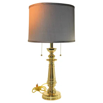 Pre-owned Stiffel Vintage Brass Table Lamp In Hollywood Regency Style, Hand-crafted, Usa In Transparent
