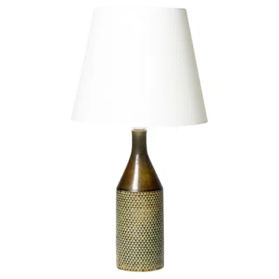 Pre-owned Stig Lindberg Modernist Mid-century Stoneware Table Lamp, , Gustavsberg, 1950s In Sand