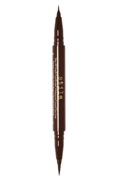 Stila Stay All Day® Dual-ended Waterproof Liquid Eyeliner In Dark Brown