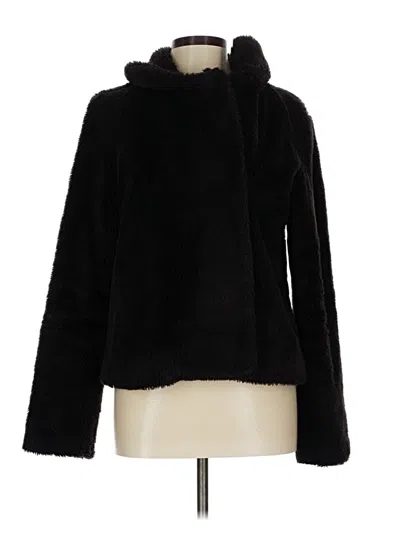 Pre-owned Stile Benetton Faux Fur Jacket In Black