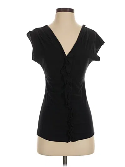 Pre-owned Stile Benetton Short Sleeve Top Black Sweetheart Neckline Tops
