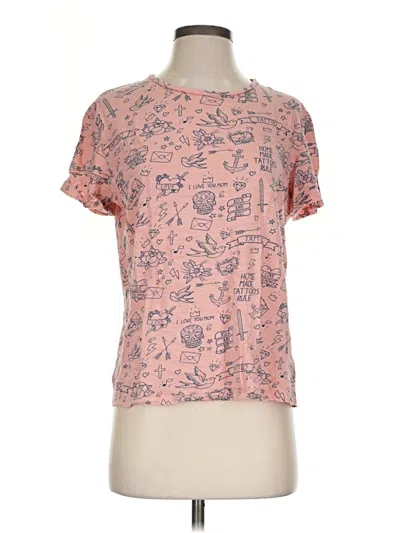 Pre-owned Stile Benetton Short Sleeve T-shirt In Pink