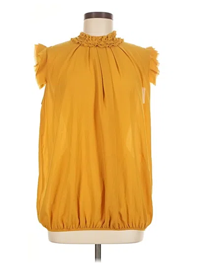 Pre-owned Stile Benetton Sleeveless Blouse In Yellow