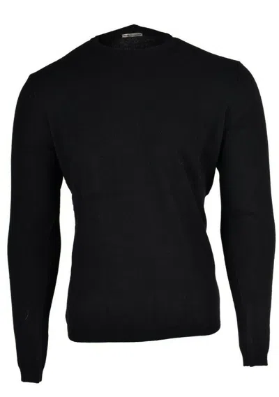 Pre-owned Stile Latino (attolini) Crew Neck Cashmere Sweater Eu 50 Us 40 M Black