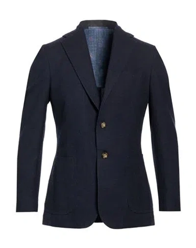 Stile Latino Man Blazer Midnight Blue Size 36 Wool