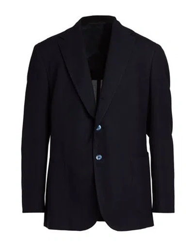 Stile Latino Man Blazer Midnight Blue Size 38 Alpaca Wool