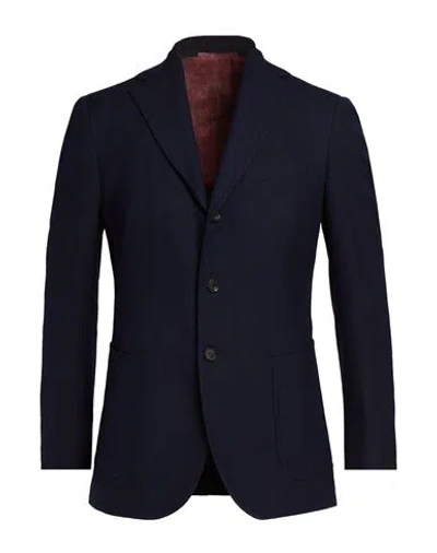 Stile Latino Man Blazer Midnight Blue Size 38 Wool
