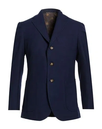 Stile Latino Man Blazer Navy Size 42 Wool In Blue