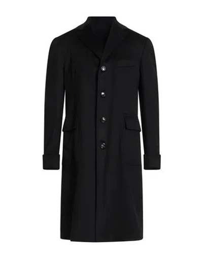 Stile Latino Man Coat Black Size 40 Cashmere